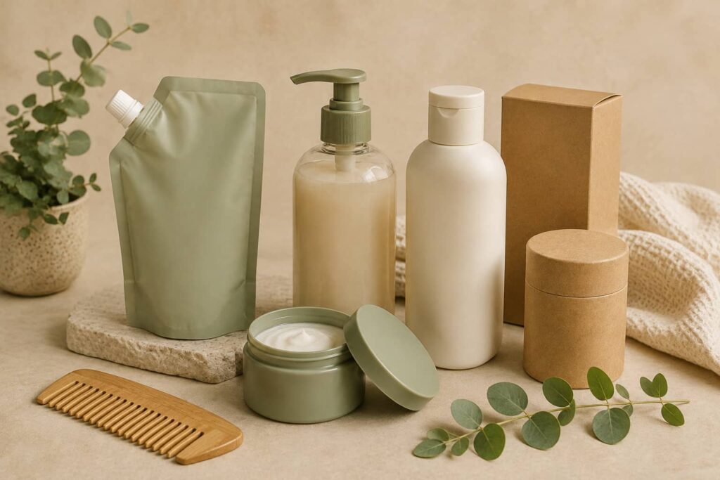 Eco-friendly hair care products with sustainable packaging